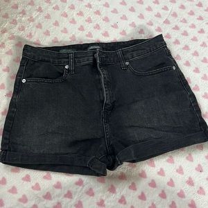High waisted jean shorts